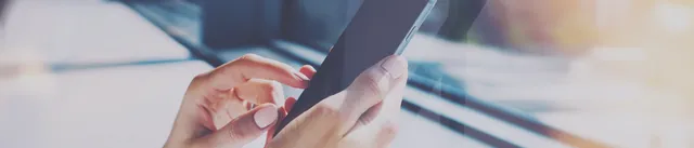 A person using a smartphone